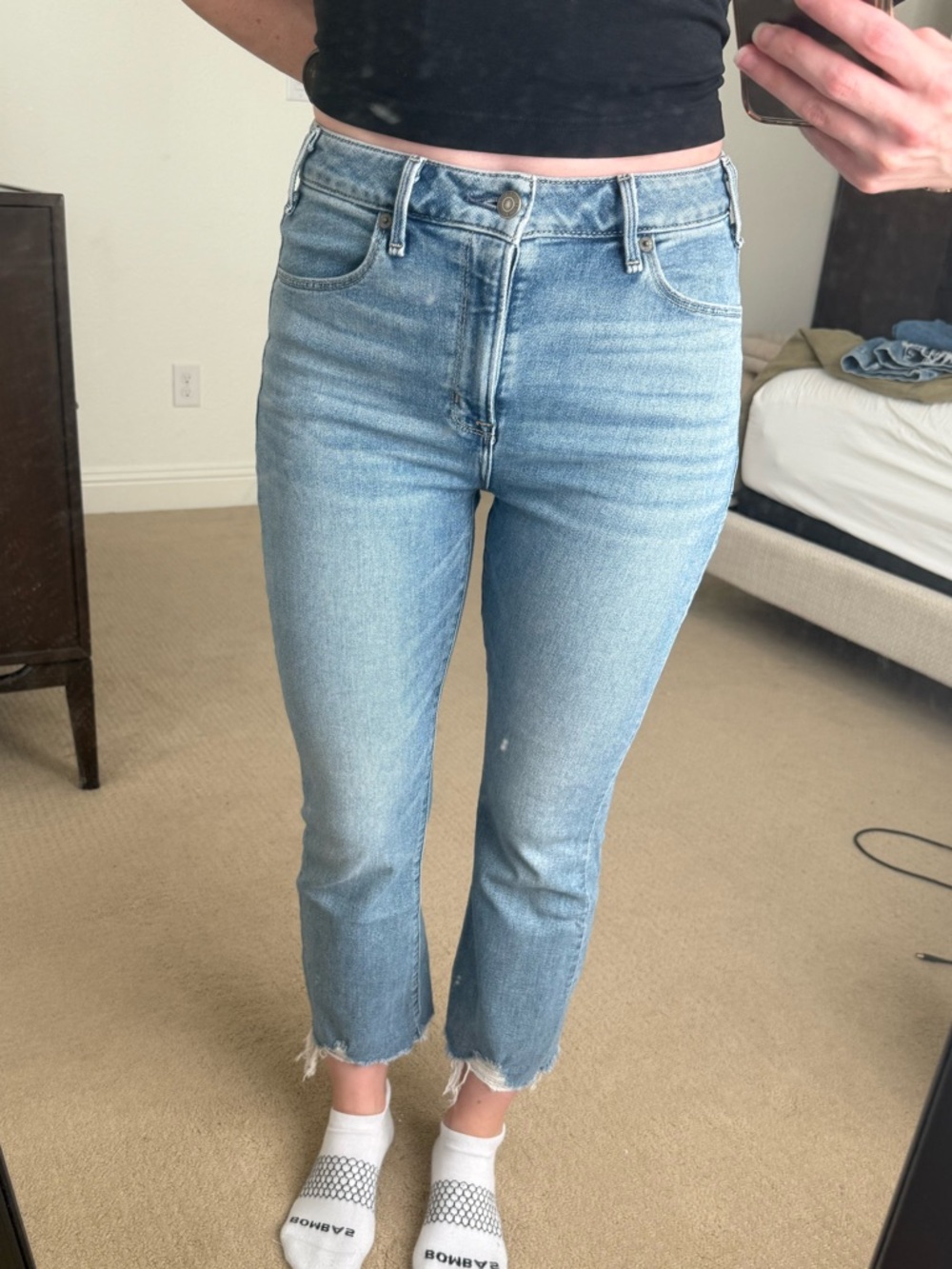 Abercrombie & Fitch Simone High-Rise Ankle Flare Jeans